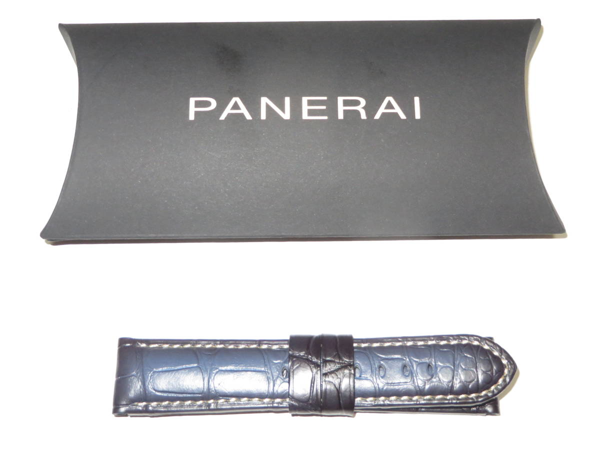 新品未使用 PANERAI パネライ純正アリゲーターベルト ブルー-