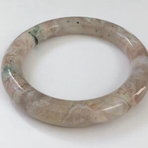 天然石 桜瑪瑙 バングル くり抜き