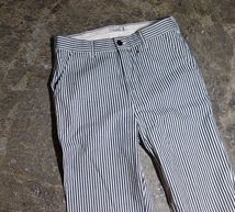 TK 美品 アローズ購入 スティーブンアラン Steven Alan インディゴ染め ヒッコリーパンツ 9oz HICKORY 70s STRAIGHT-J 新品近 M_画像4