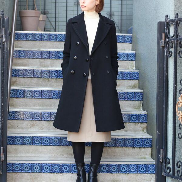 SPORTMAX WOOL CHESTERFIELD COAT MADE IN ITALY/スポーツマックスウールチェスターフィールドコート