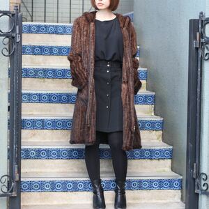 VENTCOUVERT LEATHER PUTCH MINK FUR COAT/ヴァンクヴェールレザーパッチミンクファーコート