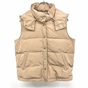 SHIPS Colors - - lady's down vest no sleeve jacket dot button stop down 90%+ feather 10% Brown beige group light brown group 