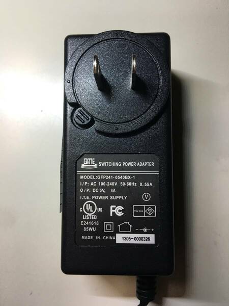  i.t.e power supply gfp241-0540bx-1 ACアダプター　100V-240V　DC5V