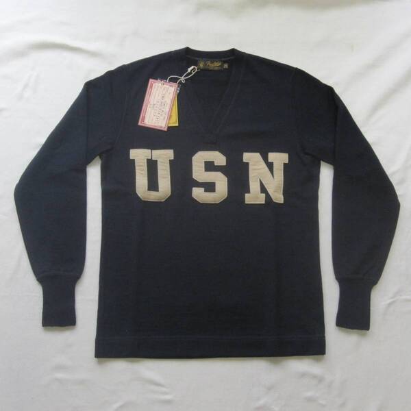 ☆新品 フリーホイーラーズ USN Vネックセーター (36) "U.S.N. B.N.Y." / V NECK JERSEY / #1636003 / FREEWHEELERS