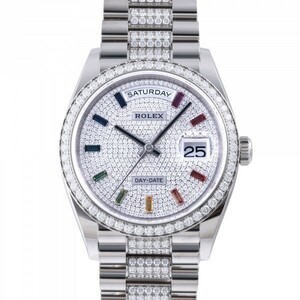 Rolex Rolex DayDate 36 Индекс радуги Besel Diamond 128349RBRB Книга Diamond Dial New Watch Men