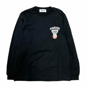 AMBUSH アンブッシュ　プリントLSV Tシャツ ブラック サイズ:M