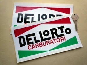 ◆送料無料◆ 海外 デロルト キャブレター Dellorto Carburatori 152mm 2枚セット ステッカー