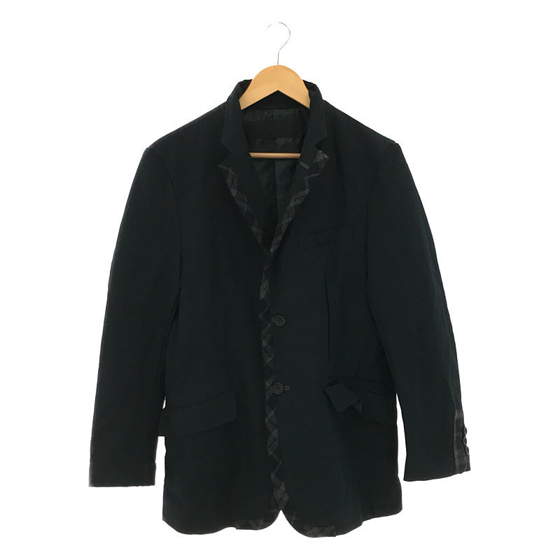 ヤフオク! -comme des garconsコムデギャルソン ウール ジャケット 本店激安 ウールツイード×ナイロンツイルジャケット/COMME des GARCONS テーラードジャケット