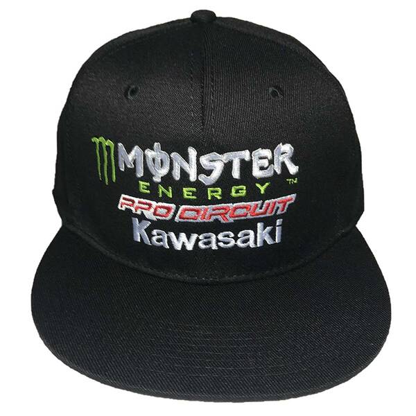 YUPOONG ユーポン 210 FITTED FLEXFIT MONSTER ENERGY PRO CIRCUIT×KAWASAKIスポンサード キャップ （7.1/4-7.5/8） [並行輸入品]