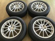 スタッドレス DUNLOP SJ8+ 235/60R18 21年製 112-5穴 8J+43 アルミホイールセット 4本 中古 本州送料無料 アウディ Q5_画像1