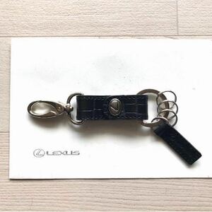 # new goods unused # Lexus LEXUS original [ real leather made key holder ] loop black ko style black black anti-bacterial processing made in Japan free shipping!