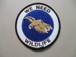 80s WE NEED WILDLIFE野生生物が必要ワッペン/モモンガmomonga鼠ムササビ刺繍PATCHESキャンプCAMPアウトドア自然アップリケ V187