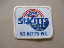 70s ROYAL ST.KITTS HOTEL & GC W.Iセントキッツ刺繍ワッペン/リゾート カリブ海ホテルCCアップリケGOLFビンテージGC紋章ゴルフV188_画像1