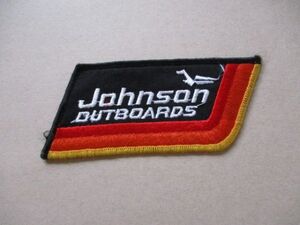 80s ジョンソンJohnson outboardsボート刺繍ワッペン/船外機メーカー船外機ビンテージpatches船アップリケboatマリンスポーツ海パッチ V188