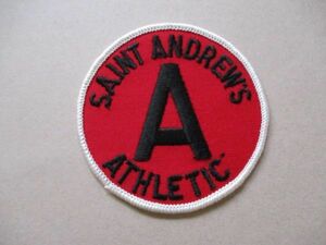 70s セント・アンドルーズSAINT ANDREW'S ATHLETIC刺繍ワッペン/ゴルフAイギリスGOLFスコットランド スポーツ運動パッチV188
