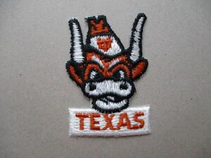 80sテキサス大学ロングホーンズTEXAS Longhornsパッチ刺繍ワッペン/patchesアメフトNCAAフットボールUSA米国アメリカFOOTBALLラグビー V189