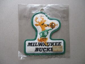 80s NBA ミルウォーキー・バックスMILWAUKEE BUCKS刺繍ワッペン/A旧ロゴVintageバスケBASKET-BALLバスケットボールpatchesアップリケ V189