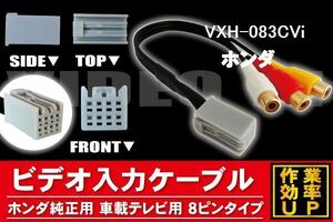 メール便送無 新品 ホンダ HONDA VXH-083CVi 用 外部入力 VTR アダプタ ケーブル コード 全長約25cm 8ピン