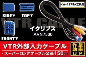 新品 AVN7500 対応 イクリプス ECLIPSE 用 外部入力 ケーブル コネクター VHI-T10 AVC1 KW-1275A 同等