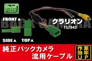 純正バックカメラがそのまま使える クラリオン Clarion TSZ840 社外ナビ 市販ナビ RCA 接続 変換 リアカメラ ハーネス 配線コード ケーブル