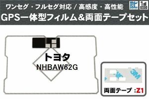 トヨタ TOYOTA 用 GPS一体型アンテナ フィルム 両面テープ 3M 強力 セット NHBAW62G 対応 地デジ ワンセグ フルセグ 高感度 汎用