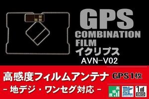 GPS一体型 フィルムアンテナ 1枚 イクリプス ECLIPSE 用 AVN-V02 地デジ ナビ 載せ替え 高感度 受信 純正同等品 汎用