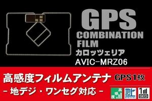 GPS一体型 フィルムアンテナ 1枚 カロッツェリア carrozzeria 対応 AVIC-MRZ06 ナビ 載せ替え 高感度 地デジ