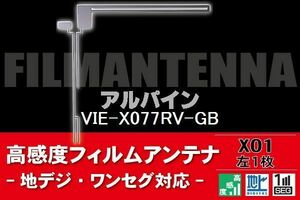 フィルムアンテナ 左1枚 地デジ 高感度 ワンセグ フルセグ 載せ替え 汎用 ナビ カーナビ 適合品 電波 高品質