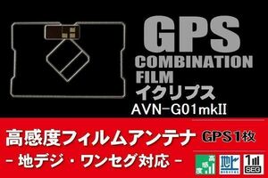 GPS一体型 フィルムアンテナ 1枚 イクリプス ECLIPSE 用 AVN-G01mkII 地デジ ナビ 載せ替え 高感度 受信 純正同等品 汎用