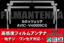 地デジ ワンセグ フルセグ フィルムアンテナ 右2枚 左2枚 4枚 セット カロッツェリア carrozzeria 用 AVIC-VH0009CS 対応 フロントガラス_画像1