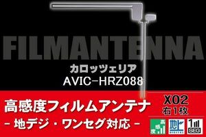 地デジ ワンセグ フルセグ L字型 フィルムアンテナ 右1枚 カロッツェリア carrozzeria 用 AVIC-HRZ088 対応 フロントガラス 高感度 車