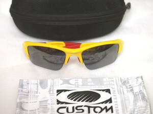  прекрасный товар OAKLEY Oacley поляризирующая линза солнцезащитные очки желтый цвет × красный FLAK JACKET Asian Fit 