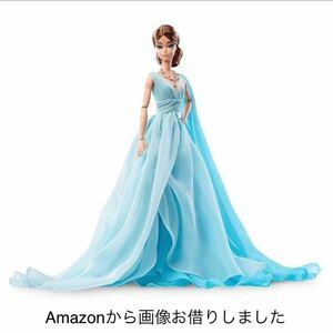 未開封 MATTELマテル BARBIE バービー ブルー シフォン ボールガウン ファッション モデル コレクション FMC シルクストーン 人形 doll