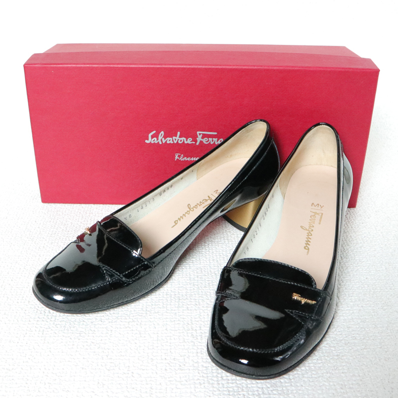 未使用美品♥フェラガモFerragamoLIVORNO パンプス 23~23.5