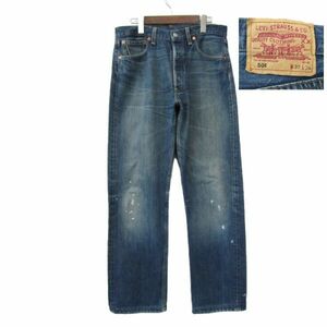 サイズ W33 L34 ポーランド製 リーバイス Levi's 501 ストレート デニム パンツ ジーンズ 色落ち○ 古着 2O0294