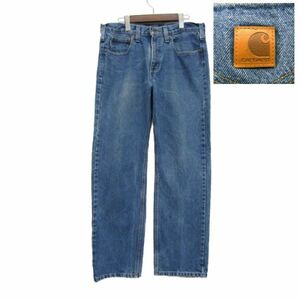 サイズ W34 L30 ニカラグア製 カーハート Carhartt ストレート デニム パンツ ジーンズ 古着 2O0688