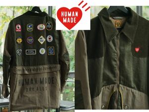 Human Made badge hunting jacket hyu- man meido embroidery Vintage nigo adidas A Bathing Ape kaws men's 