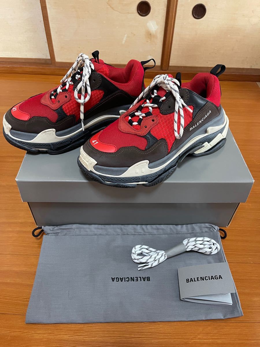 美品 BALENCIAGA Triple S トリプルS スニーカー ネオンイエロー