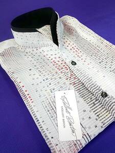 BONTON ボントン SALE!! 特別価格 送料無料 二重衿 イタリアン スタンドカラー シャツ Mサイズ ゆったり カジュアル 衣装 131509-04