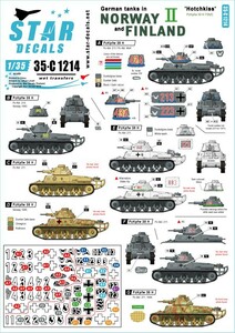 スターデカール 35-C1214 1/35 German Tanks in Norway & Finland # II. Beute-Hotchkiss tanks. PzKpfw 38 H 739 (f).