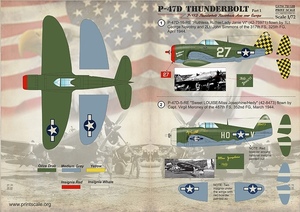 プリントスケール 72-128 1/72 P-47D サンダーボルト レイザーバック エースオーバーヨーロッパ Part1