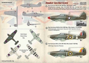 プリントスケール 72-383 1/72 ホーカー シーハリケーン