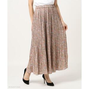 【Lace Ladies】 フラワーシフォンプリーツロングスカート