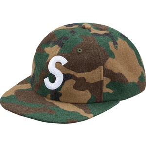 即決 supreme 17 aw wool s logo 6 panel camo