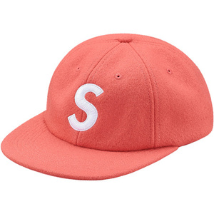 新品 国内 正規品 17AW Supreme Wool S Logo 6-Panel Cap Dark Pink シュプリーム ウォール エス ロゴ キャップ ダーク ピンク 17FW 帽子