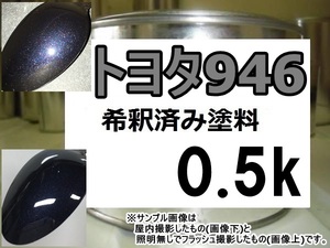 ◆ トヨタ946　塗料　ダークパープルマイカ　WiLL　希釈済　カラーナンバー　カラーコード　946