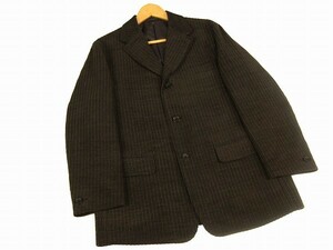 美品*D‘URBAN ダーバン*ブラウン系*ウール100％*コーデュロイ*メンズ*3釦*テーラードシングルジャケット*M*秋冬