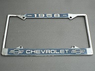 235g metal style American number plate frame frame ..1958 Impala Cadillac bell air Corvette US Chevrolet CHEVROLET