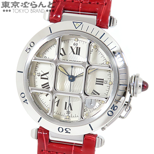 SALE/37%OFF】 Cartier Pasha 35MM カルティエ・クロコベルトホワイト