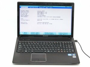 中古　Lenovo　G570　　Corei3 2330M 2.2GHZ　メモリ4GB　HDD500GB　ノートパソコン　BIOSまで表示　　詳細不明　　ジャンク扱い 　